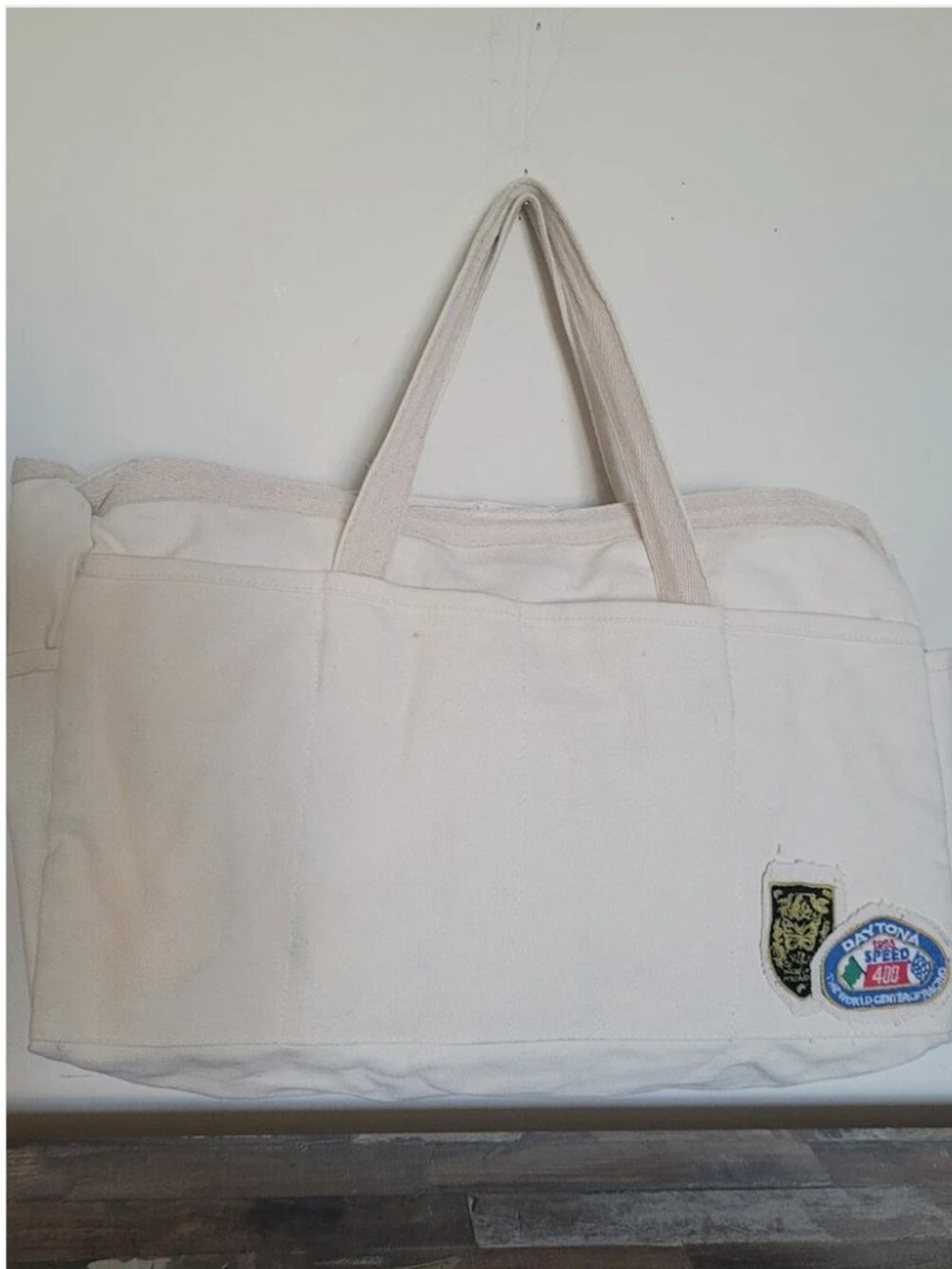 Free People NWT Kiss My Patch Carryall Canvas Tote Shoulder Bag - Picture 5 of 8